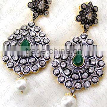Emerald Studded Earrings photo-2