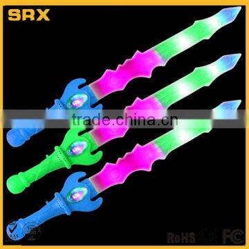 Custom plastic Space Dagger Flashing LED Light Up and Sounds Party Favor Toy Light Sword Sabers