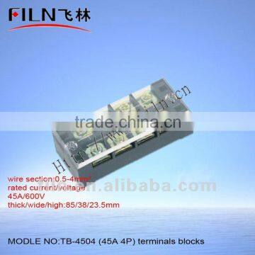 TB-4504 45A 4P bus bar terminal block