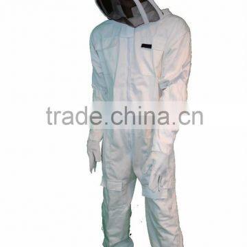 100% Cotton Beekeeping Equipment Bee Suit With Fencing Veil, Whole Body Sting Protective Suit