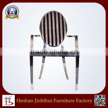 wholesale stackable Stainless steel restaurant armchair