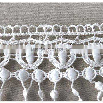 Special Design 12.5cm Width Polyester Macrame Fringe Lace Trim Water Soluble photo-4