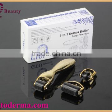 GTO derma registered brand 180/600/1200 micro needle roller for eye/face/body