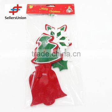 No.1 yiwu exporting commission agent new design bell, tree, snowflake design plastic christmas decorations