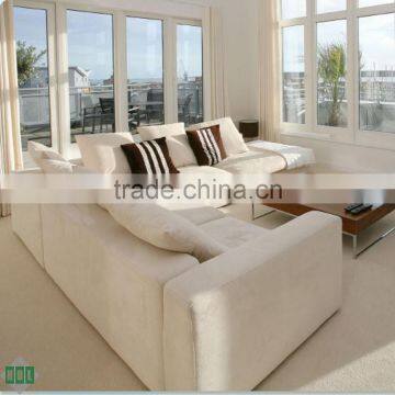 Luxury PVC door for living room, double clear glass