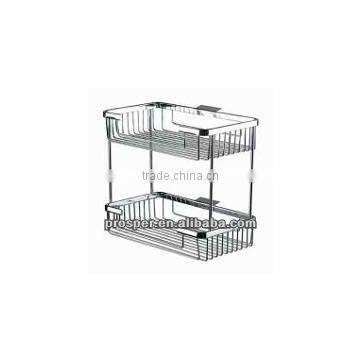 wall mounted metal bathroom shower caddy with double layers