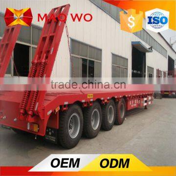 3 Axles Platform Lowbed Semi Trailer for Sale photo-2