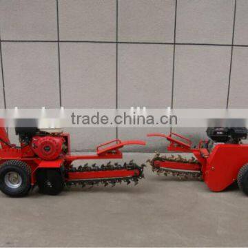 7HP/15HP gasoline power 10mm width and 450mm/600mm depth trenching machine, mini trencher, tuv ce approval