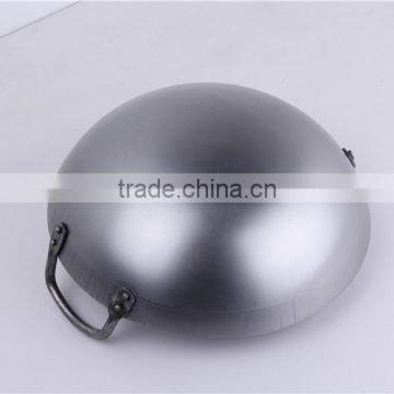 FDA LFGB Certificate Hand Hammered Two Handle Wok Carbon Steel photo-3