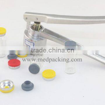 100sets/ Lot 10ml Glass Vials+20mm Vial Stopper + 20mm Flip off Caps + 1pcs 20mm Vial Crimper photo-4