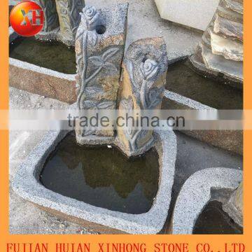 Garden Decoration Granite Water Fountain With Rose photo-3