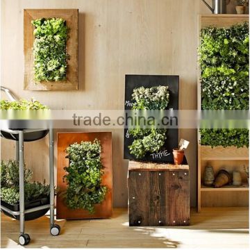 wooden chalkboard wall planter