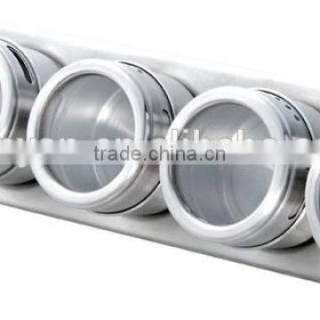 9 Pieces Stainless Steel Magnetic Container Spice Rack Set photo-5