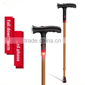 Multi-funcational intelligent walking stik, Adjustable height,Soft rabber base,Long standby for one-time charge,Big button