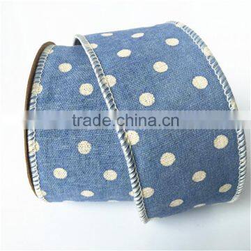 Linen Dots Christmas Ribbon Roll photo-4