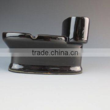Stock Cheap Ceramic Craft Glazed Ashtray Toilet Shape photo-2