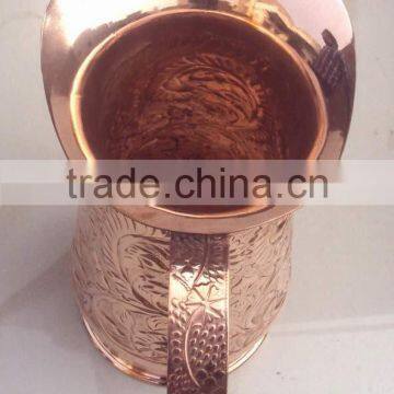 NICELY EMBOSSED 100% PURE COPPER PITCHER FOR WATER, BEER, MOSCOW MULE, VODKA, TRADITIONAL SOLID COPPER WATER JUG photo-4