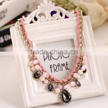 Last fashion jewelry for laddy,crystal chain necklace