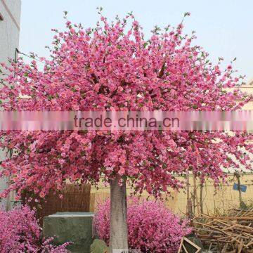 peach blossom cherry flower tree man made blooming real trunk tree with UV RESISTANCE