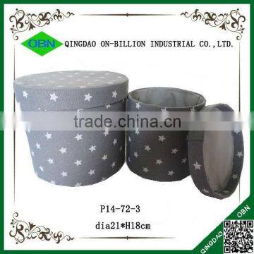 Wholesale Colored Unique Canvas Laundry Basket Round Cloth Box photo-2