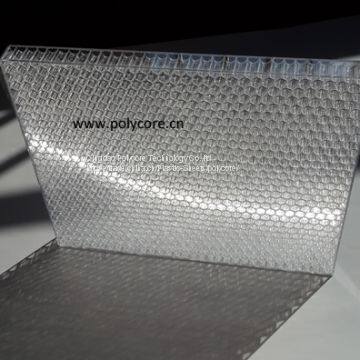 Огнезащитная светопропускающая легкая сотовая композитная панель photo-5