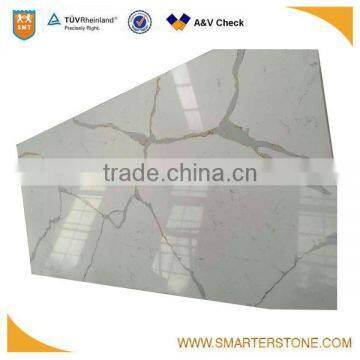 Calacatta White polished quartz slab good for countertop