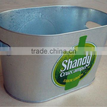 17L Galvanized Metal Beer Bucket