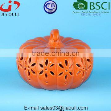 BSCI Audit Factory Halloween Decoration LED Light Ceramic Pumpkin photo-2