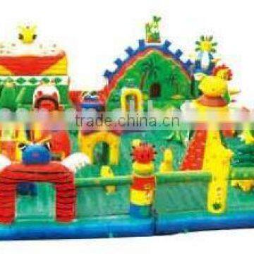 HOT!!! New design and arrival commercial inflatable bouncer with slide