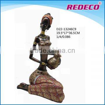 Resin african lady statue