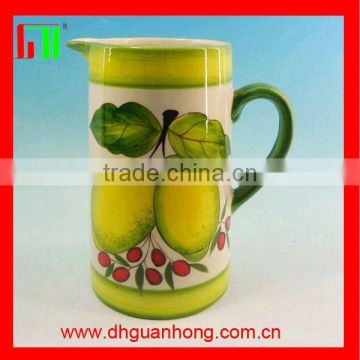 Hot sale handpainted dolomite ceramic water jug