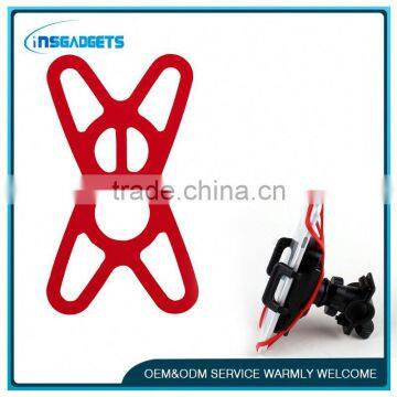 Bike mount stand with silicone support band ,h0t083 safety band universal bicycle phone mount