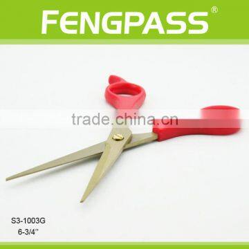 S3-1003G 6-3/4" Inch 2CR13 Stainless Steel Blade With ABS Handle Glod-plating Hair Cutting Salon Scissors