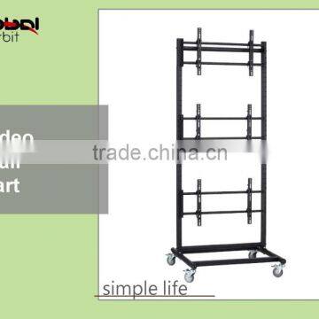 Perdurable Adjustable Mobile Display LCD TV Floor Stand With Wheels photo-2