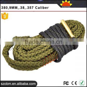 China Hunting Accessory 9mm Pistol Cleaner 380,.38,.357 Bore Snake Caliber Rifle Cleaner