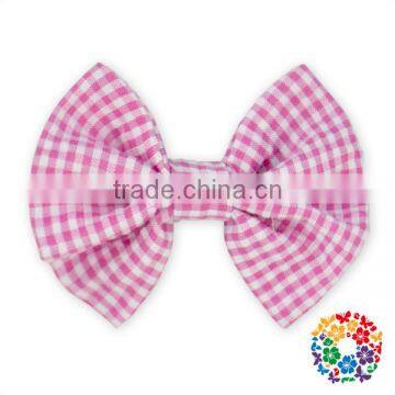 hot pink Seersucker BOW Headwear Cheap Hair Accessories Ready To Ship