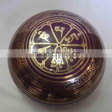 Best Selling Symbolic Colored Tibetan Healing Meditation Singing Bowl photo-3