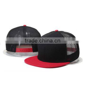 2017 Custom Trucker Snapback Cap Embroidery Flat Brim Snapback Mesh Hat 6 Panel Cap photo-5