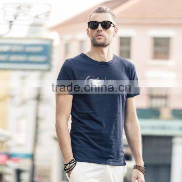 Cotton+Elastic T-Shirt Fashion Design Slim Fit Man Tee Printing Men T-shirt photo-3