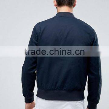 2017 Xinlan Manufacturer High Quality New Design Durable 100% Cotton Canvas Navy Rib Cuffs Running Casual Men Jumper Jacket photo-2