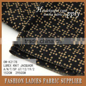 Shaoxing Cicheng Textile New Design Knitted Jacquard Fabric With Lurex for Elegent Lady Dress