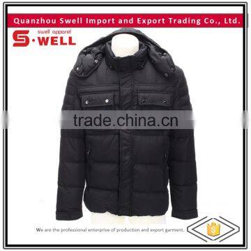 China factory black windproof winter mens padded jacket