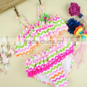 2pcs Latest Fashion Children's Swimwear Hot Sexy Photos Baby Girl Bikini Swimwear 2017 photo-3
