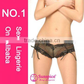 Hot Sale Lace Girls Sexy Sheer Panty Fur Sexy Underwear photo-3