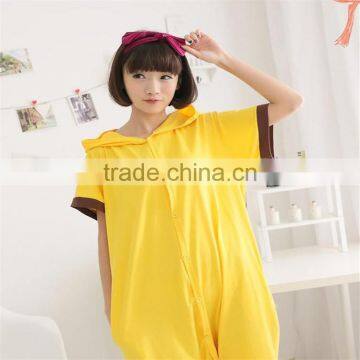 cute fashion summer clothing man and women short sleeve Pure cotton home wear Pikachu pajamas jumpsuits