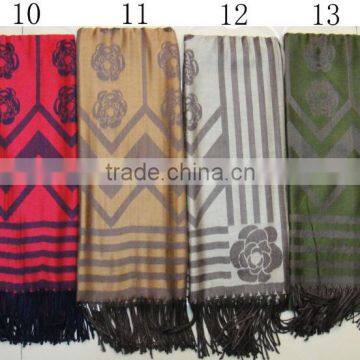 2017 Fashion Lady China Wholesale Factory Jacquard Rose Rayon Viscose Scarf photo-5