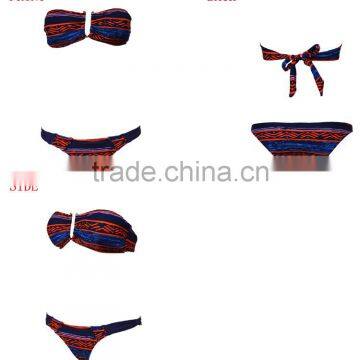 China Custom Made Professional Swimwear Manufacturer Women Strapless Bikini Swimwear photo-6