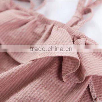 0-3 Years 2017 Wholesale Baby Romper Cotton Summer Lotus Leaf Baby Girls Jumpsuits photo-3