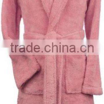 Custom Super Soft Cheap Adults Coral Fleece Bathrobe photo-2