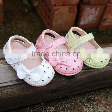 S60586B 2017 New Design Baby Bow-knot Hollowed-out Princess Shoes photo-2